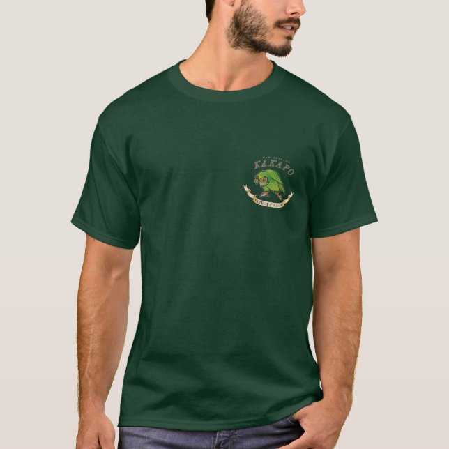 NZ-Kakapo "papegoja av natten" (brösttrycket) T Shirt (Framsida)