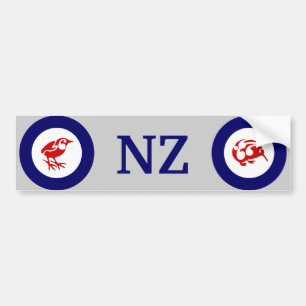 NZ KIWI och Sten, grovt stötfångare Bildekal