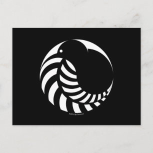 NZ Kiwi / Silver Fern Emblem Vykort