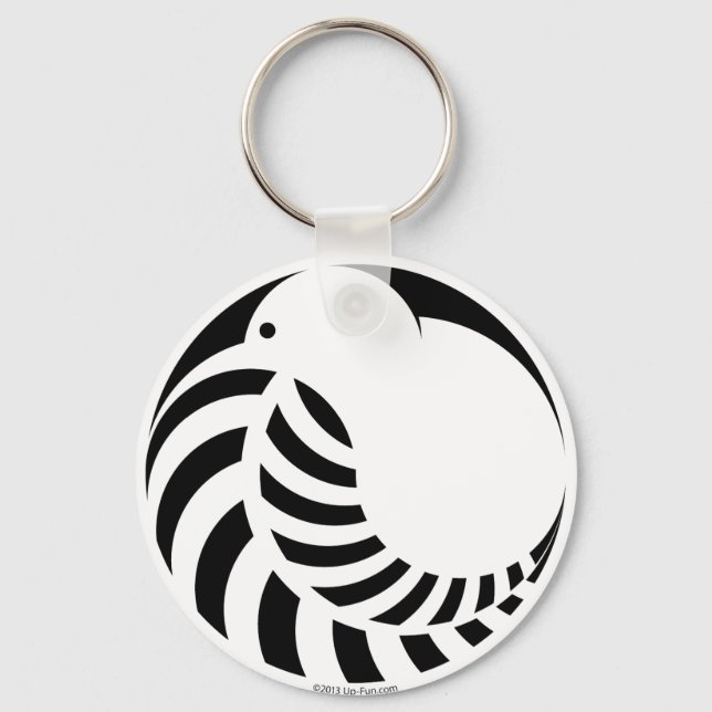 NZ Kiwi / Silver Fern Nyckelring (Framsida)