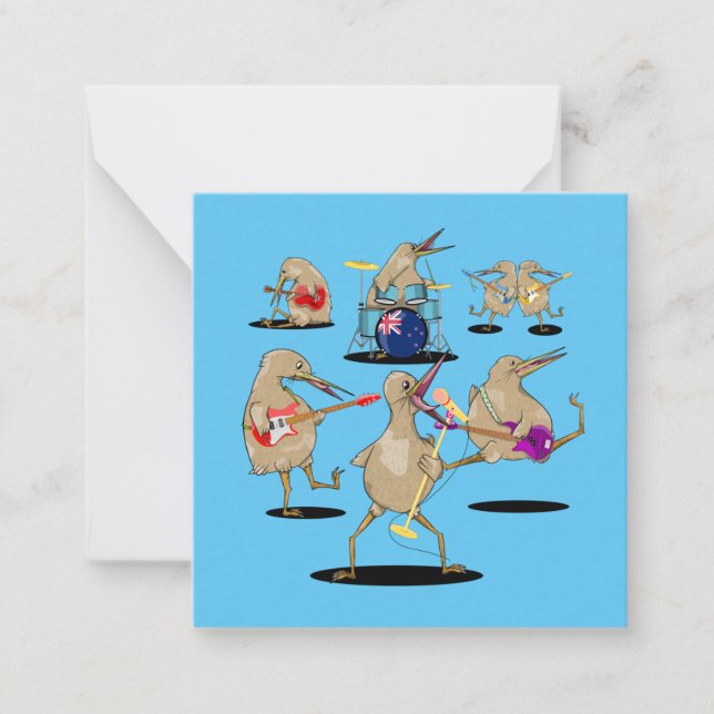 NZ Music Kiwi Band Anteckningskort (Framsida)