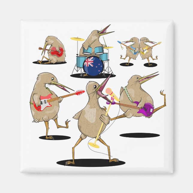 NZ Music Kiwi Band Magnet (Framsidan)