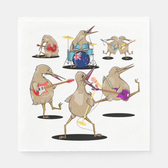 NZ Music Kiwi Band Pappersservett (Framsidan)