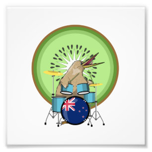 NZ Music Kiwi drumming Fototryck