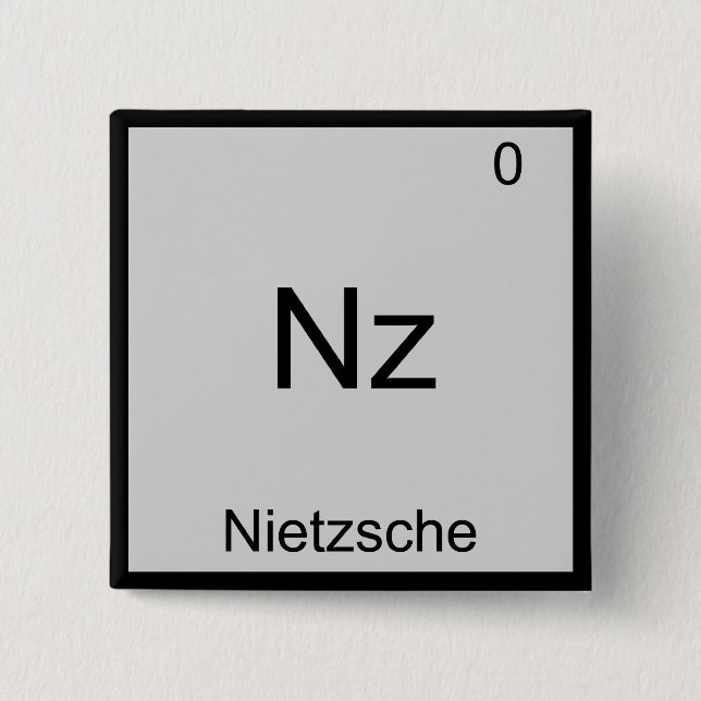 Nz - Nietzsche Roligt Element Kemi Symbol T-shirt Knapp (Framsida)