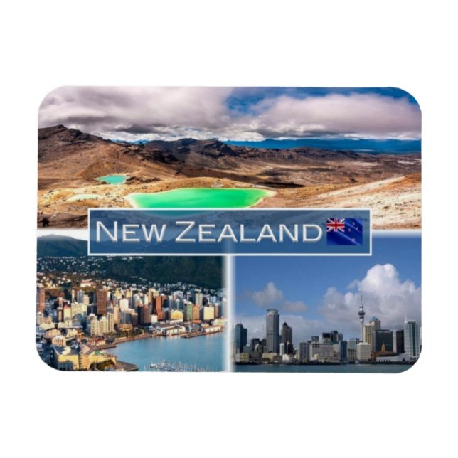 NZ Nya Zeeland Magnet (Horisontell)
