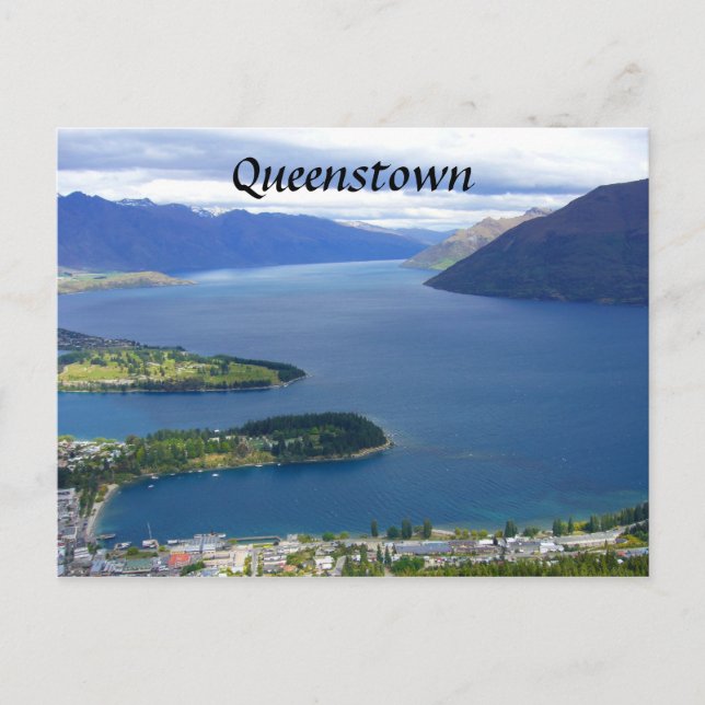 nz queenstown vykort (Framsida)