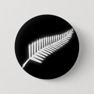 NZ Silver Fern National Emblem Patriotic Button Knapp