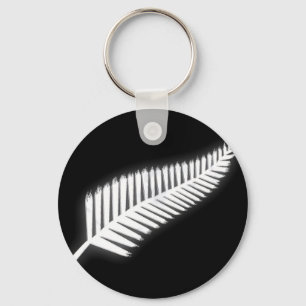 NZ Silver Fern National Emblem Patriotic Keychain Nyckelring