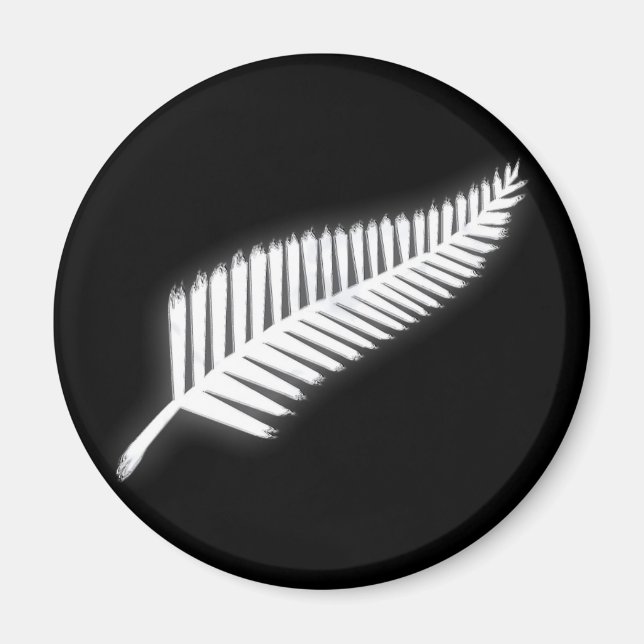 NZ Silver Fern National Emblem Patriotic Magnet (Framsidan)