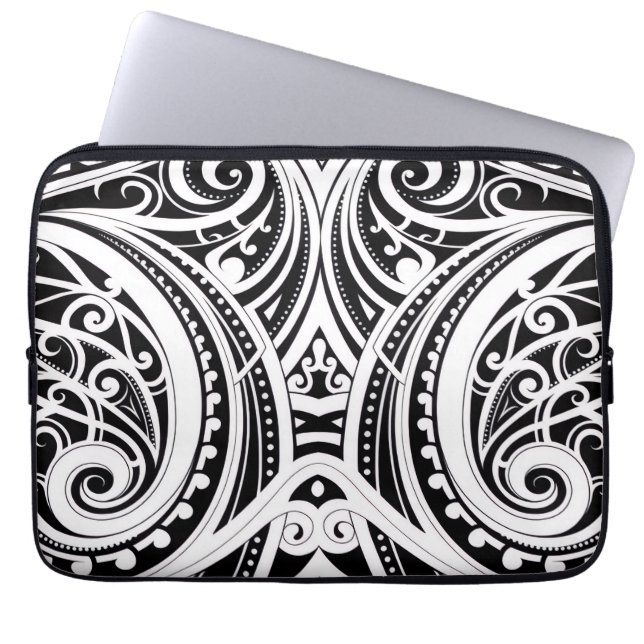 NZKULTURE-teknik till den unika Māori-designen Laptop Fodral (Framsidan)