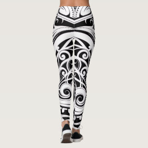NZKULTURE-tränare leggings unique Māori disign