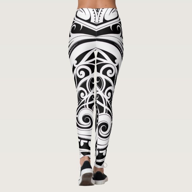 NZKULTURE-tränare leggings unique Māori disign (Baksida)