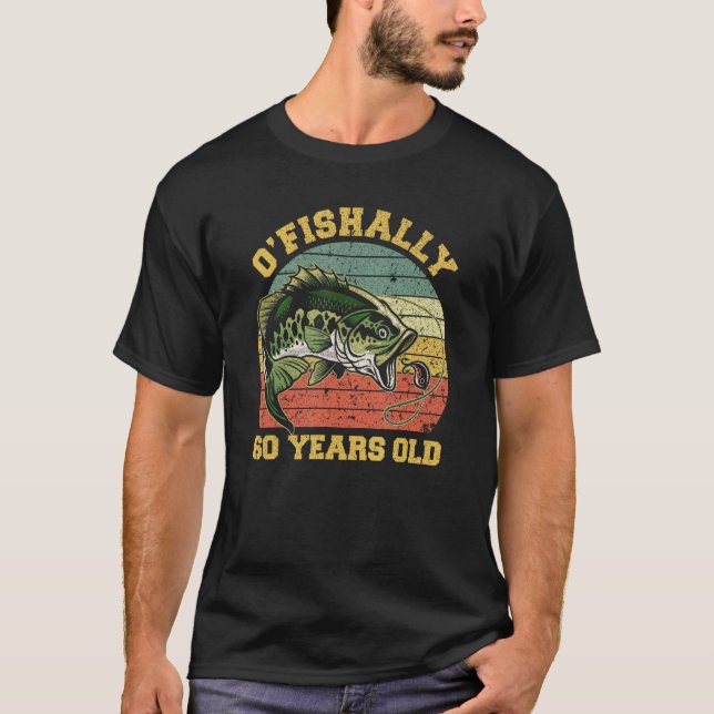 O 60 års ålder Fiske: Fågeldagspart T Shirt (Framsida)