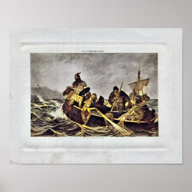 O A Wergeland, Vikings, Leif Ericson Poster (Framsidan)