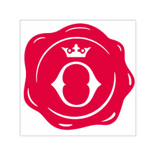 O - Antique Vax Seal Gothic Krona Initial Brev Självfärgande Stämpel