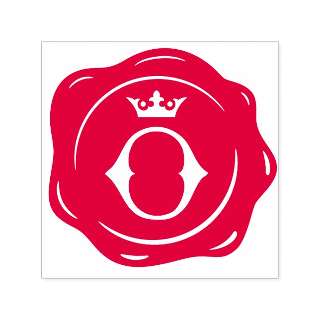 O - Antique Vax Seal Gothic Krona Initial Brev Självfärgande Stämpel (Design)