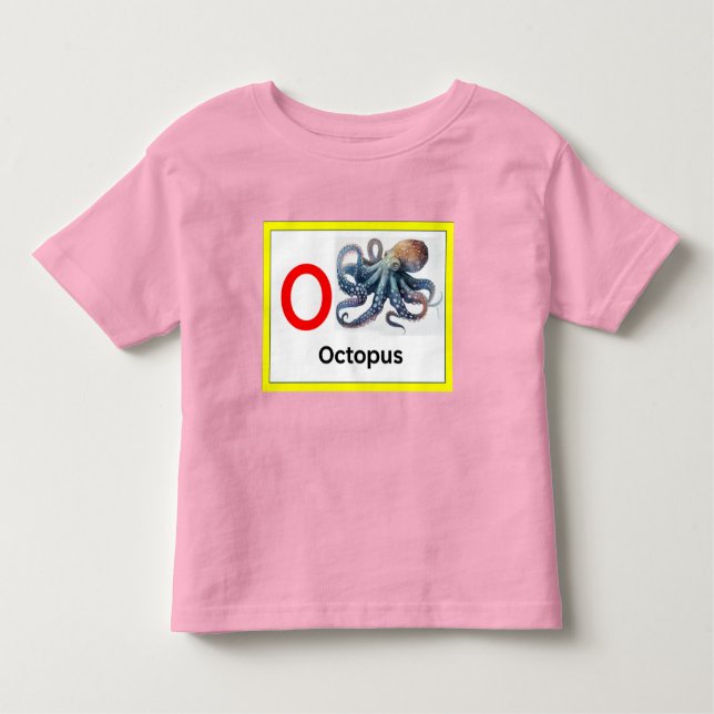 O är för Octopus T Shirt (Framsida)