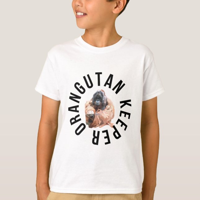 O är för Orangutan Keeper T Shirt (Framsida)