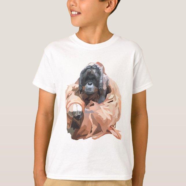 O är för Orangutan Keeper T Shirt (Framsida)
