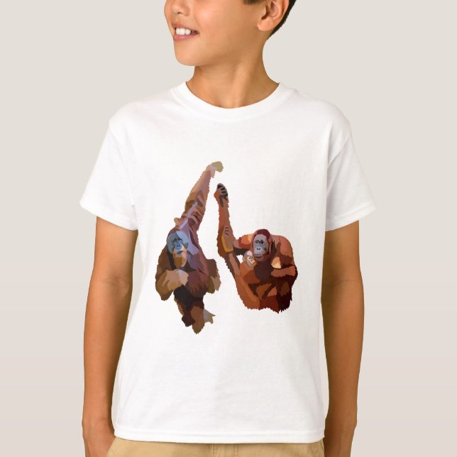 O är för Orangutan T Shirt (Framsida)