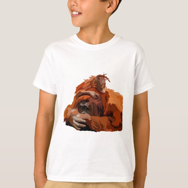 O är för Orangutan T Shirt (Framsida)