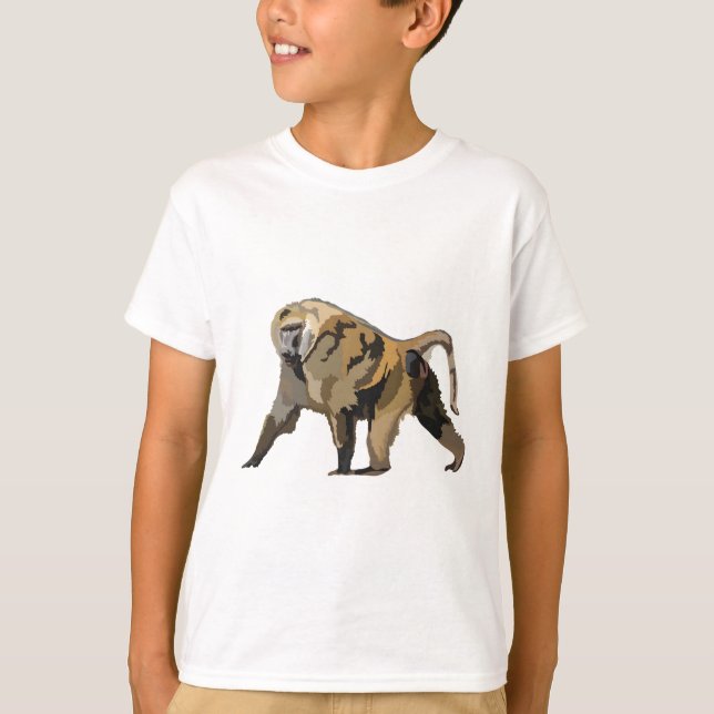 O är till Olive Baboon T Shirt (Framsida)