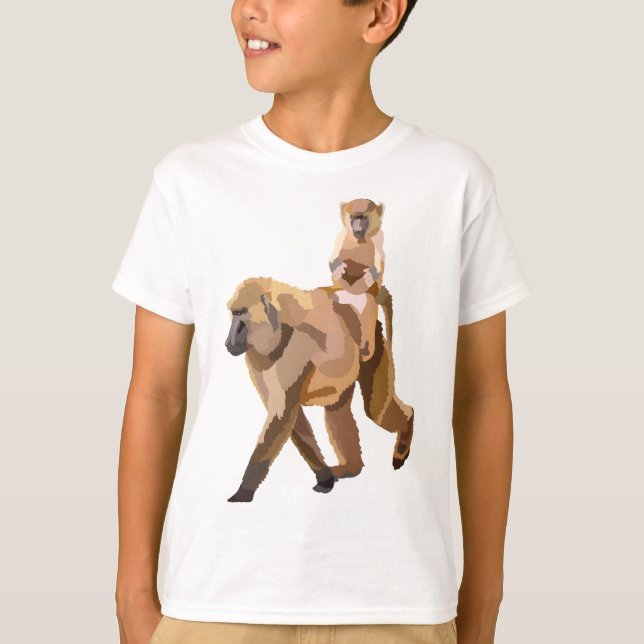 O är till Olive Baboon T Shirt (Framsida)