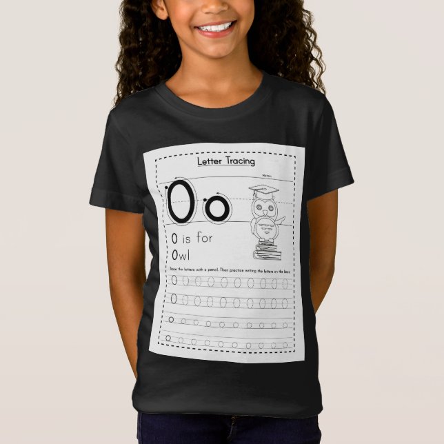 O är till uggla t shirt (Framsida)