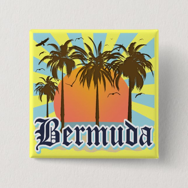 Ö av Bermuda souvenir Knapp (Framsida)