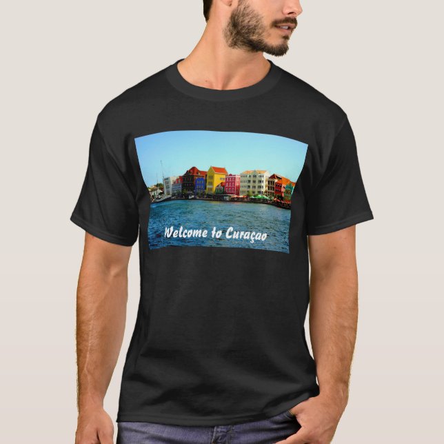 Ö av den Curacao designen vid Admiro T-shirt (Framsida)