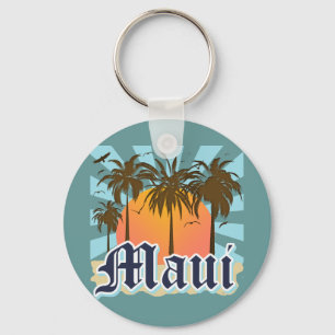 Ö av den Maui Hawaii souvenir Nyckelring