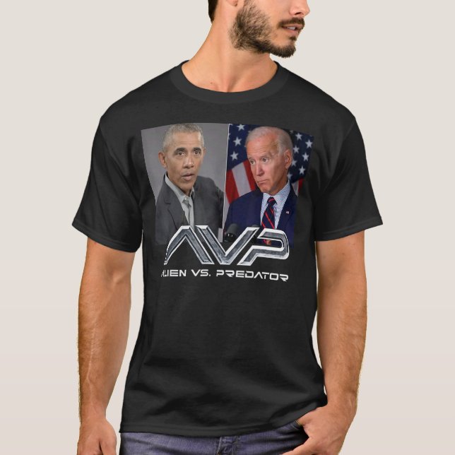 O Bama B Iden Avp Alien Vs P Redator T Shirt (Framsida)