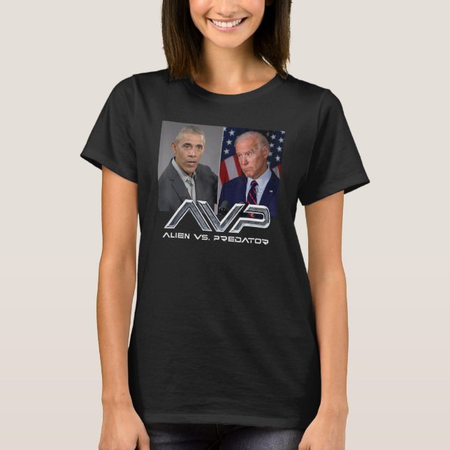 O Bama B Iden Avp Alien Vs P Redator T Shirt (Framsida)