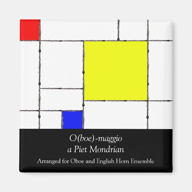 O(boe)-maggio a Mondrian Magnet (Framsidan)