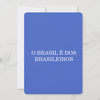 O Brasil till brasilianarna Patriotisk brasilian Tack Kort