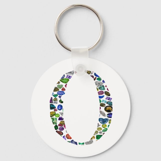 O Brev Monogram Nyckelring (Framsida)