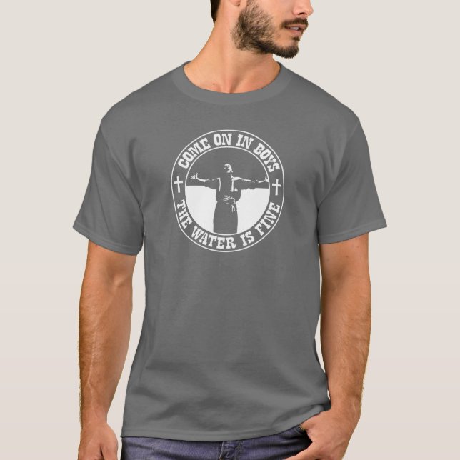 O Broder Var Är Du Vattnet Är Fint Vitt T Shirt (Framsida)