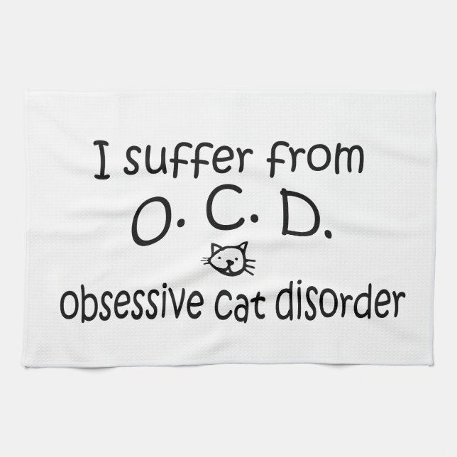 O.C.D. Överdriven kattsjukdom Kökshandduk (Horisontell)