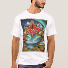 O Canada Collage – Vintage Canadian Pride T-Shirt