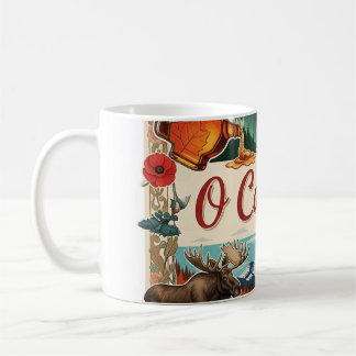 O Canada Collage – Vintage Patriotic  Kaffemugg