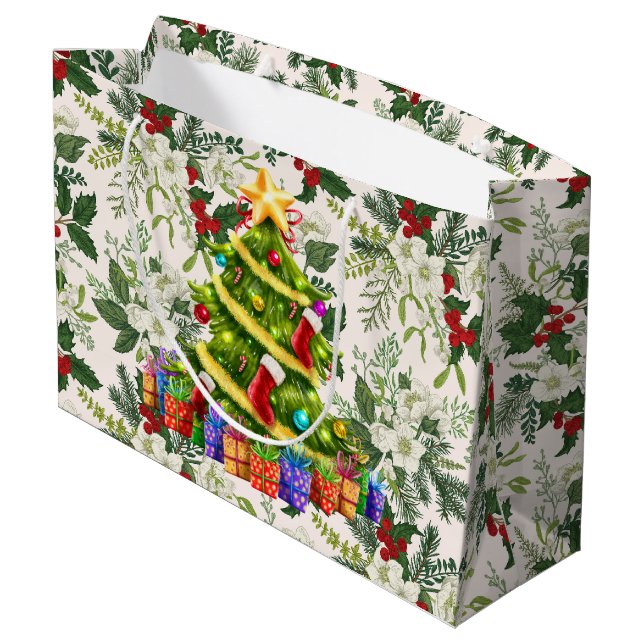 O Christmas Tree Large Gift Bag (Baksidan Vinklad)