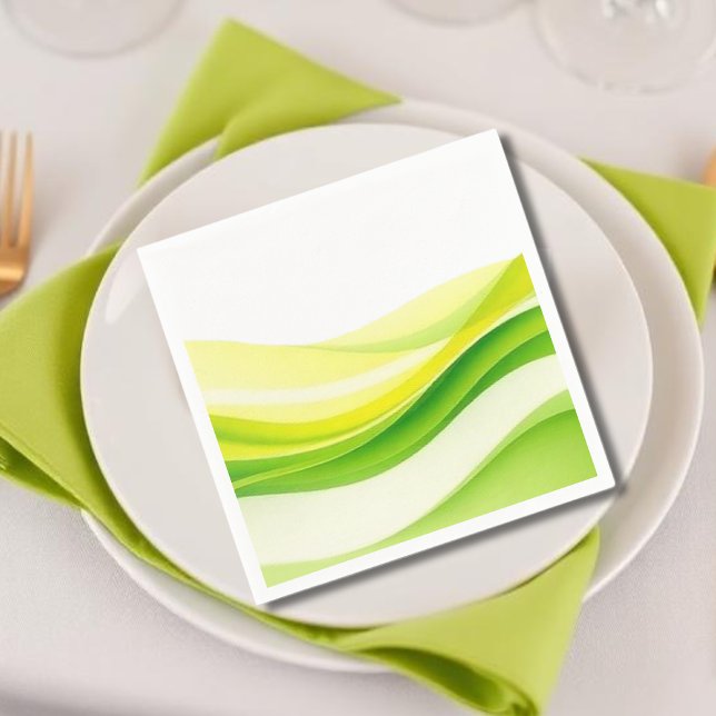 Ö citron grön och gul pappersservett (Island Citrus Green and Yellow Napkins)