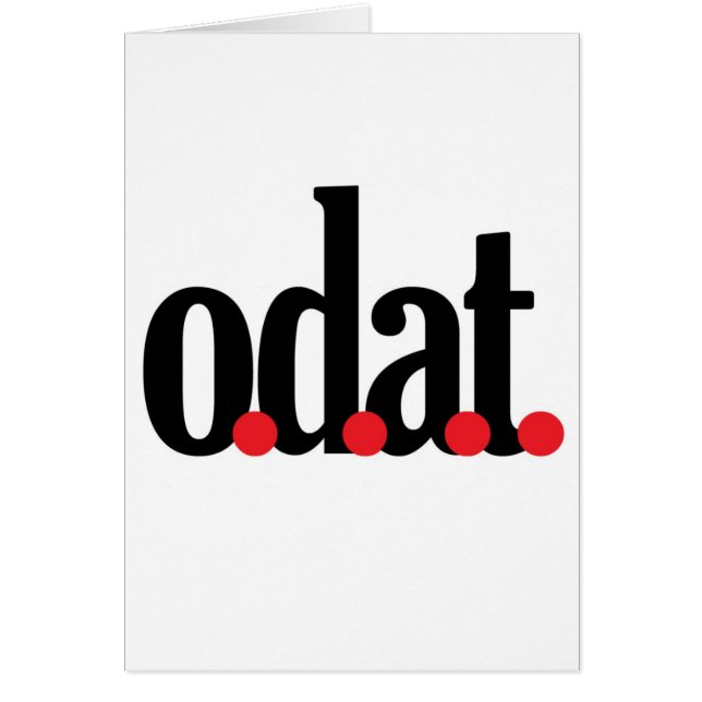o.d.a.t hälsningskort (Framsidan)