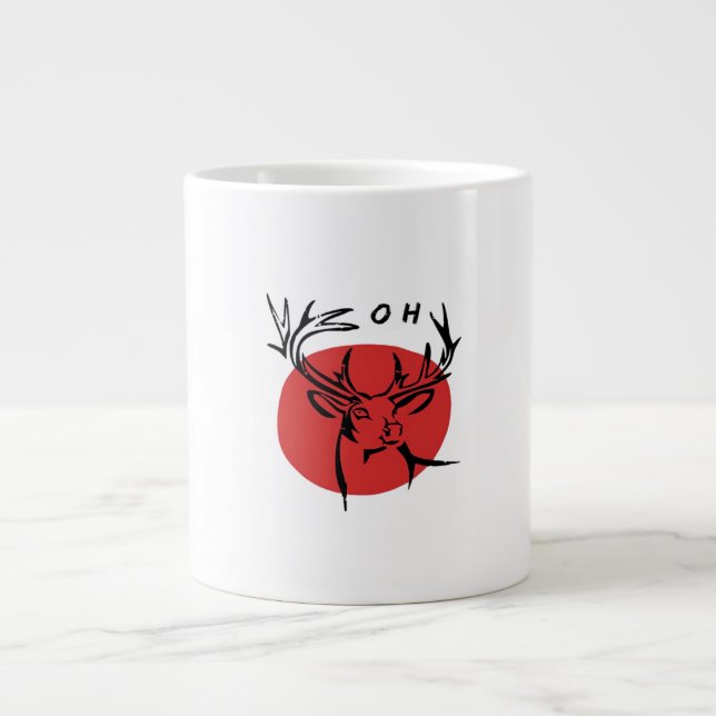 O Dear O Dear Red Retro Classic Design  Jumbo Mugg (Framsidan)