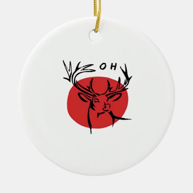 O Dear O Dear Red Retro Classic Design Ornament (Framsidan)