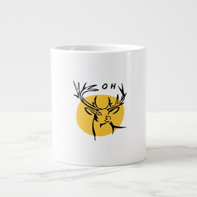 O Dear O Dear Yellow Artistic Style  Jumbo Mugg (Framsidan)