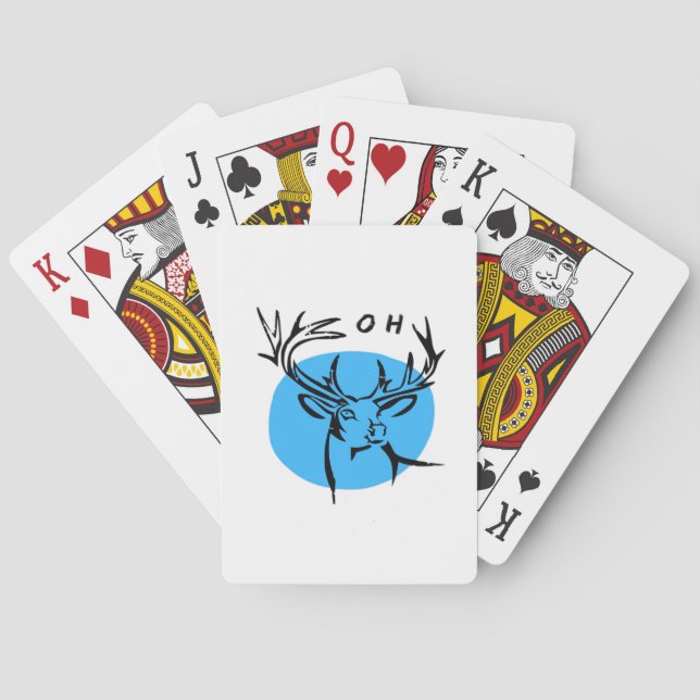 O Dear Oh Dear Blue Whimsical Aesthetic  Casinokort (Baksidan)