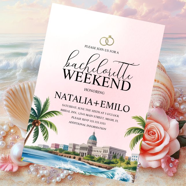 Ö-destination för möhippa på stranden inbjudningar (Skapare uppladdad)