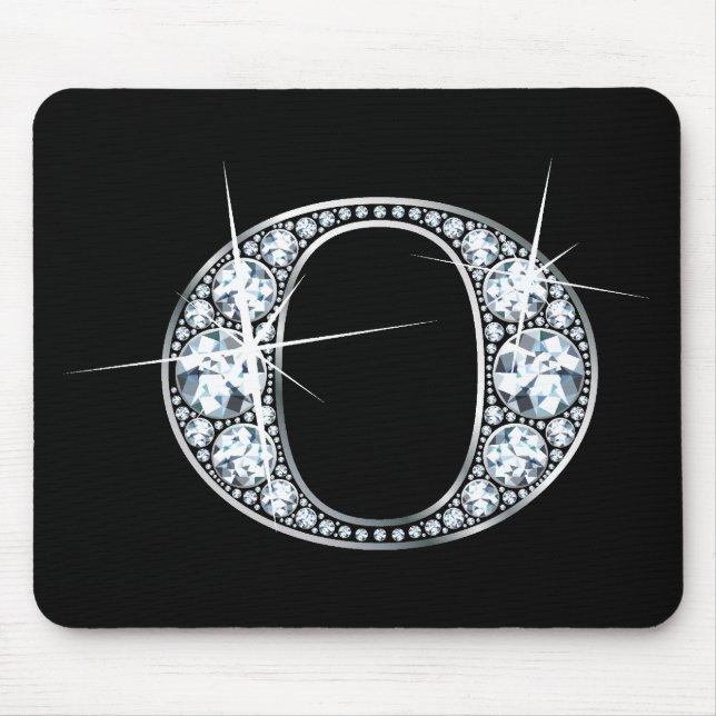 "O" Diamond Bling Mousepad Musmatta (Framsidan)